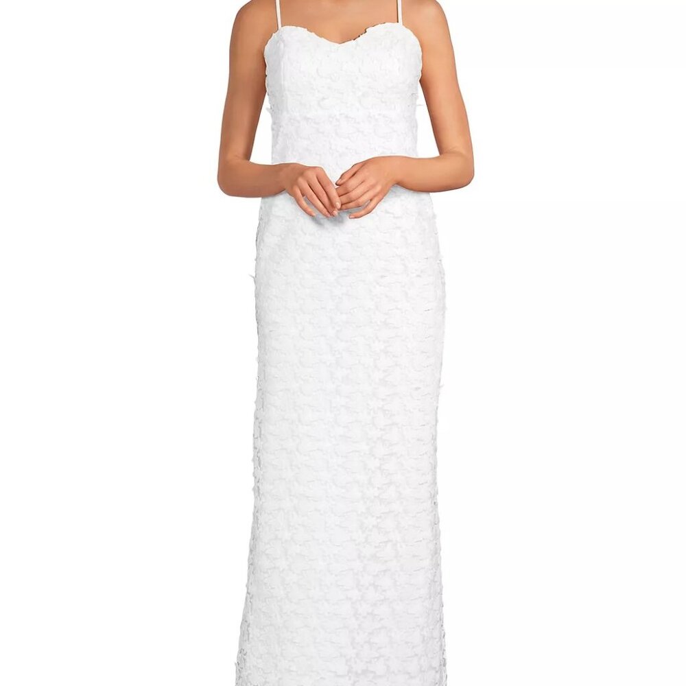 Lilly Pulitzer Gillian Butterfly Maxi White Sleeveless Sweetheart Gown NWT
